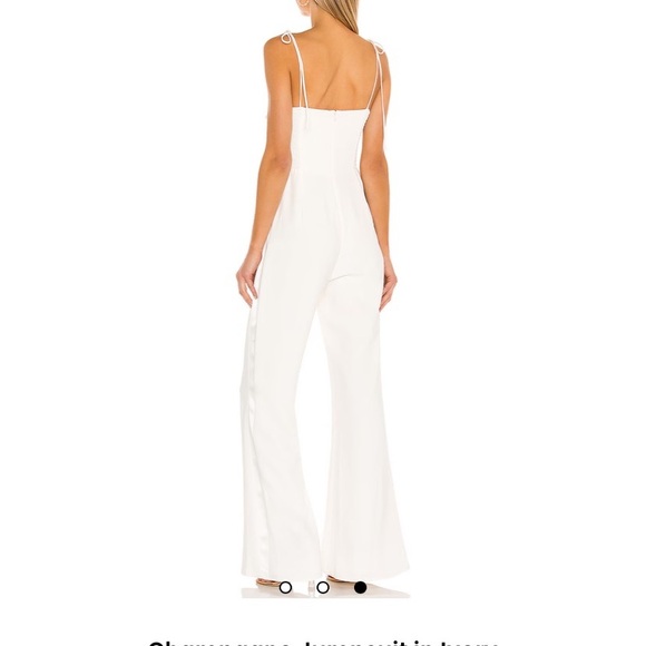 Amanda Uprichard Cream Jumpsuit Elegant Streamlined Design - Picture 2 of 2